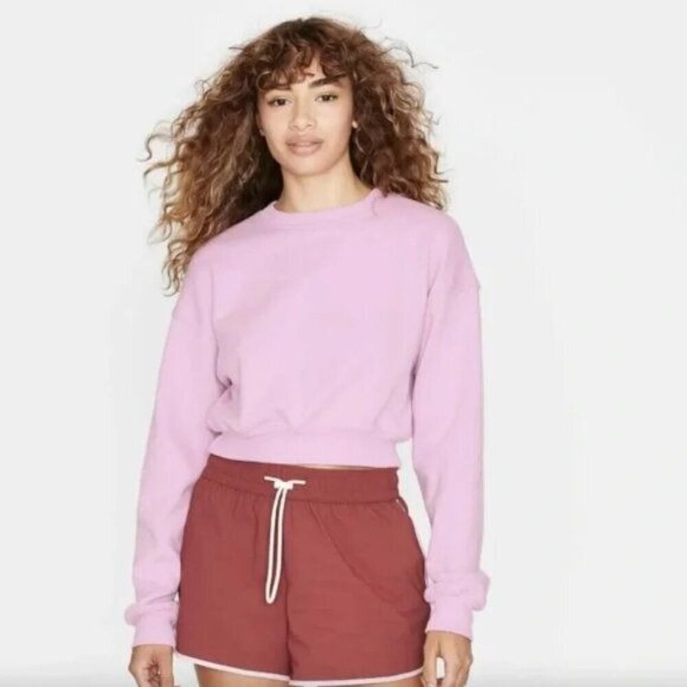 Wild Fable Womens Size S Purple Pullover Sweatshirt Long Sleeve Crewneck Casual